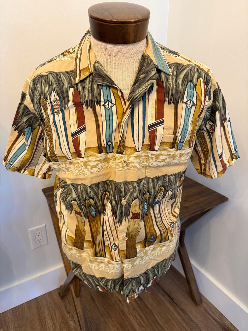 Vintage Kalaheo Surfboard Hawaiian Aloha Shirt Made in Hawaii Men’s Medium